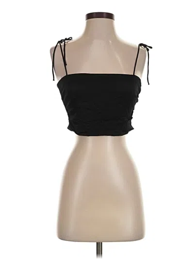 Pre-owned Zara Sleeveless Top Black Strapless Neckline Tops