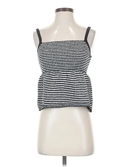 Pre-owned Zara Sleeveless Top Black Strapless Neckline Tops