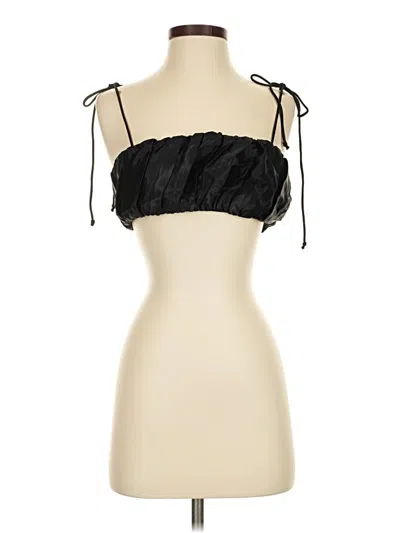 Pre-owned Zara Sleeveless Top Black Strapless Neckline Tops