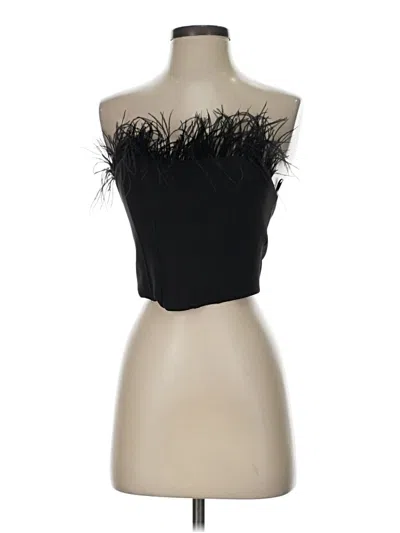 Pre-owned Zara Sleeveless Top Black Strapless Neckline Tops