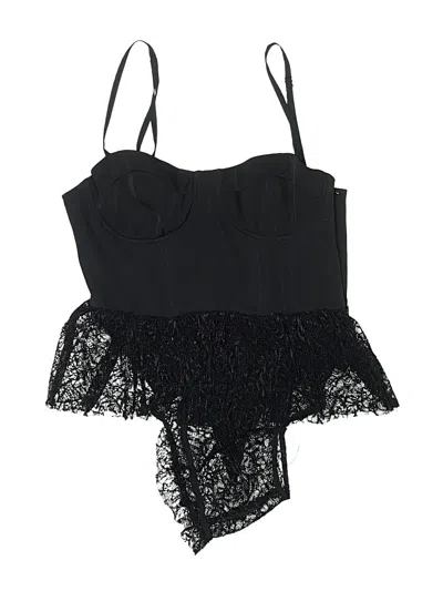 Pre-owned Zara Sleeveless Top Black Strapless Neckline Tops