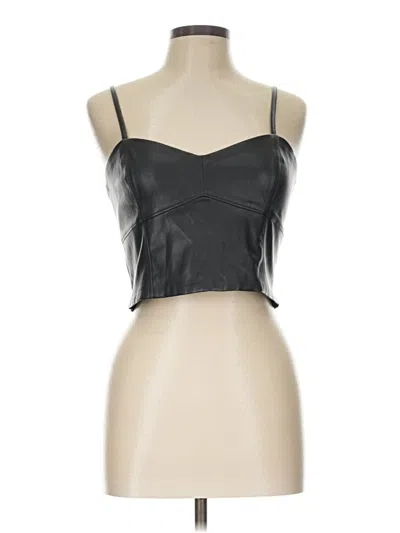 Pre-owned Zara Sleeveless Top Black Strapless Neckline Tops