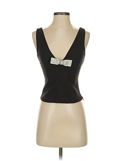 Pre-owned Zara Sleeveless Top Black Sweetheart Neckline Tops