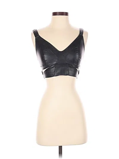 Pre-owned Zara Sleeveless Top Black Sweetheart Neckline Tops