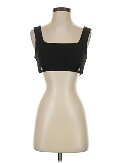 Pre-owned Zara Sleeveless Top Black Sweetheart Neckline Tops