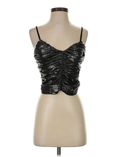 Zara Sleeveless Top Black Sweetheart Neckline Tops