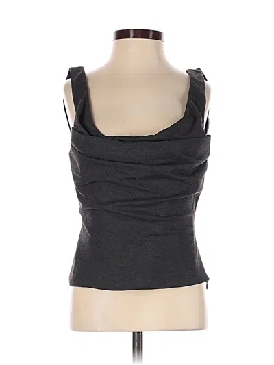 Pre-owned Zara Sleeveless Top Black Sweetheart Neckline Tops