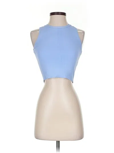Pre-owned Zara Sleeveless Top Blue Halter Neckline Tops