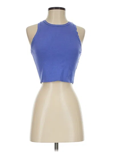 Pre-owned Zara Sleeveless Top Blue Halter Neckline Tops