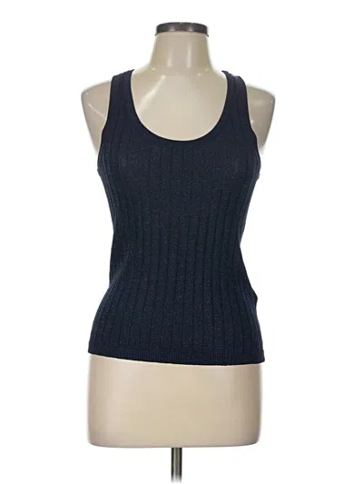 Zara Sleeveless Top Blue Halter Neckline Tops