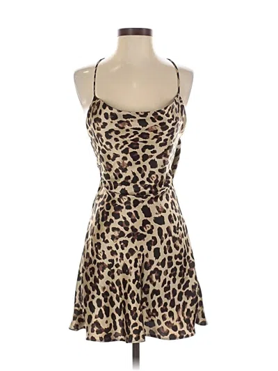 Pre-owned Zara Sleeveless Top Brown Halter Neckline Tops