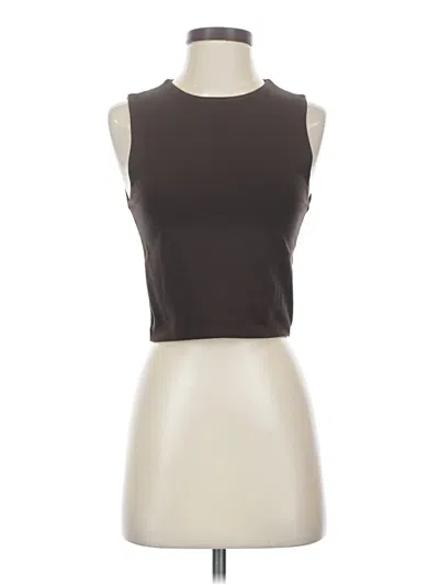 Pre-owned Zara Sleeveless Top Brown Halter Neckline Tops
