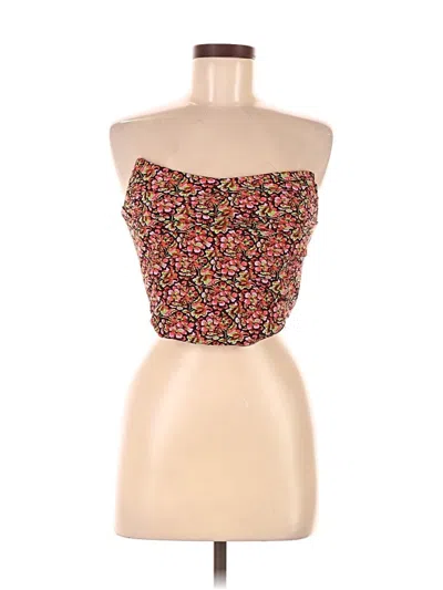 Pre-owned Zara Sleeveless Top Brown Strapless Neckline Tops