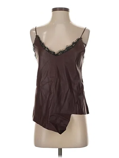 Pre-owned Zara Sleeveless Top Brown Sweetheart Neckline Tops
