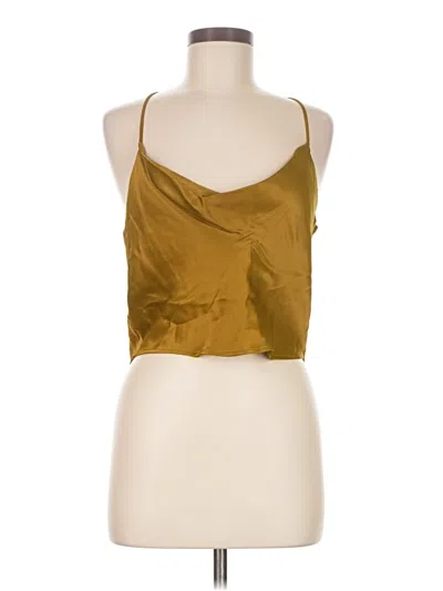 Zara Sleeveless Top Gold Halter Neckline Tops