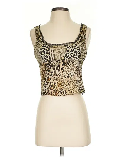 Pre-owned Zara Sleeveless Top Gold Sweetheart Neckline Tops
