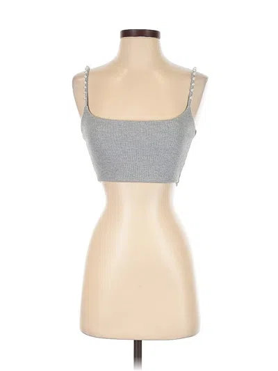 Pre-owned Zara Sleeveless Top Gray Sweetheart Neckline Tops