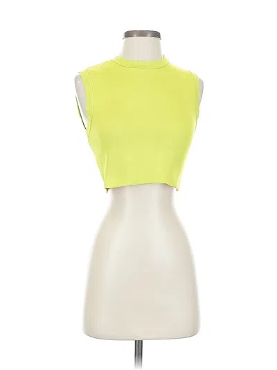 Pre-owned Zara Sleeveless Top Green Halter Neckline Tops