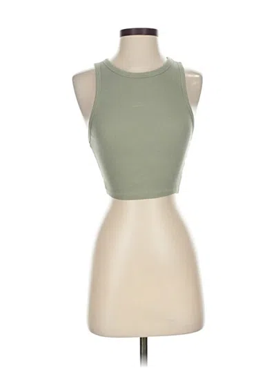 Pre-owned Zara Sleeveless Top Green Halter Neckline Tops