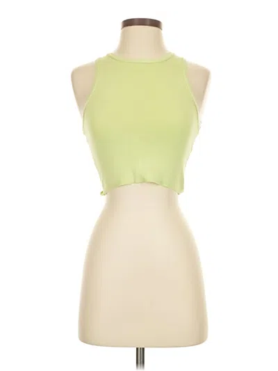 Pre-owned Zara Sleeveless Top Green Halter Neckline Tops