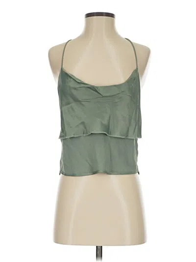 Pre-owned Zara Sleeveless Top Green Halter Neckline Tops