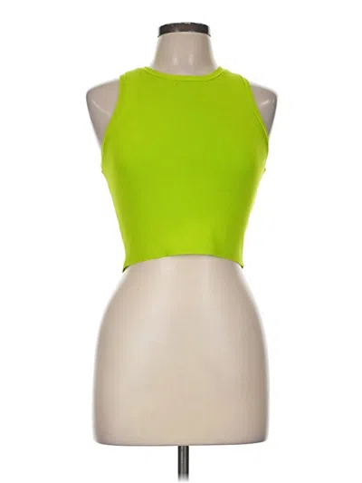 Pre-owned Zara Sleeveless Top Green Halter Neckline Tops