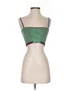 Zara Sleeveless Top Green Strapless Neckline Tops In Green