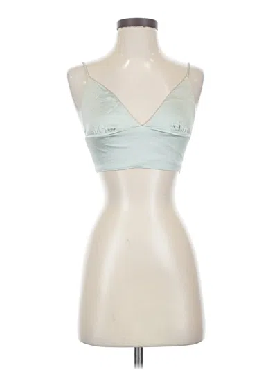Pre-owned Zara Sleeveless Top Green Sweetheart Neckline Tops