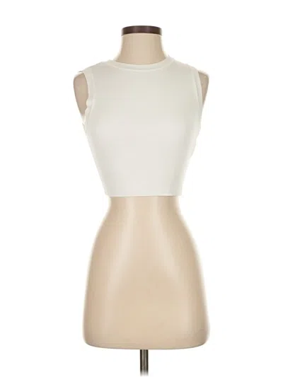 Pre-owned Zara Sleeveless Top Ivory Boatneck Tops In White