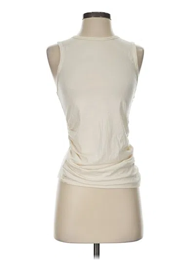 Pre-owned Zara Sleeveless Top Ivory Cowl Neck Tops In White