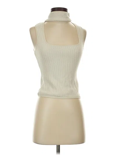 Pre-owned Zara Sleeveless Top Ivory Halter Neckline Tops
