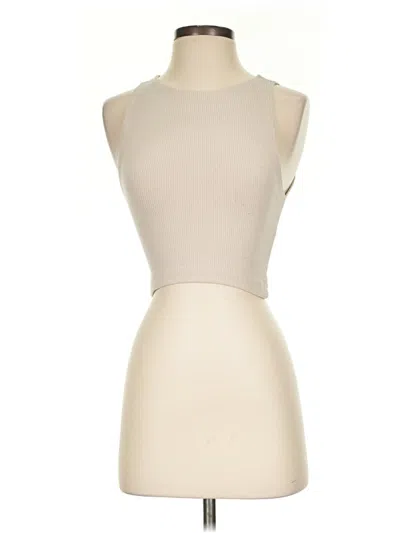 Pre-owned Zara Sleeveless Top Ivory Halter Neckline Tops