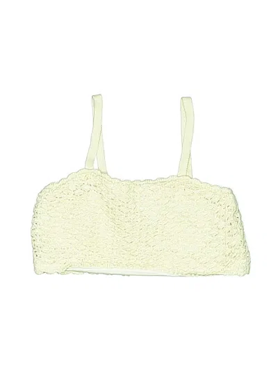 Pre-owned Zara Kids' Sleeveless Top Ivory Halter Neckline Tops In White