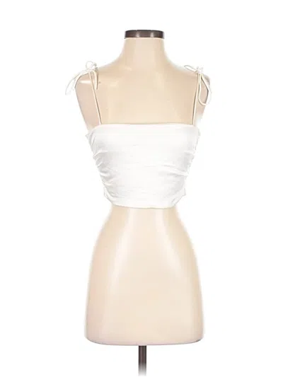 Pre-owned Zara Sleeveless Top Ivory Strapless Neckline Tops
