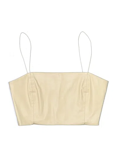 Pre-owned Zara Sleeveless Top Ivory Strapless Neckline Tops