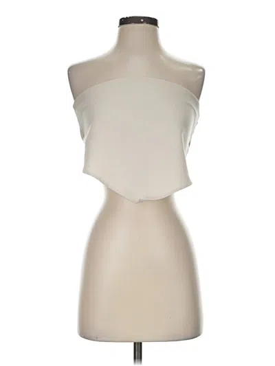 Pre-owned Zara Sleeveless Top Ivory Strapless Neckline Tops