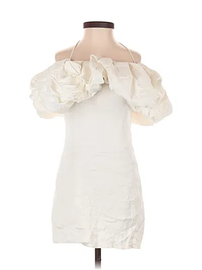 Pre-owned Zara Sleeveless Top Ivory Strapless Neckline Tops