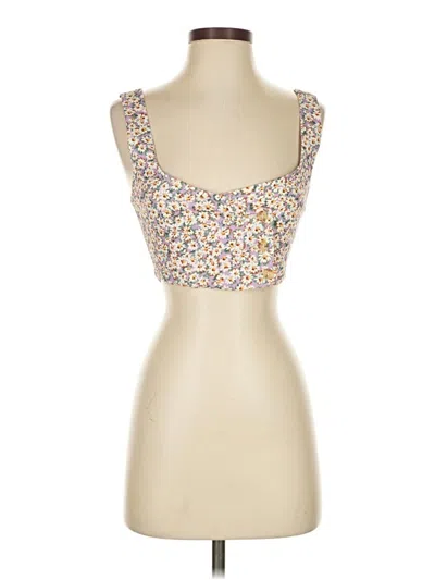 Pre-owned Zara Sleeveless Top Ivory Sweetheart Neckline Tops