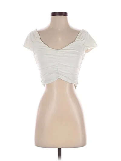 Pre-owned Zara Sleeveless Top Ivory Sweetheart Neckline Tops