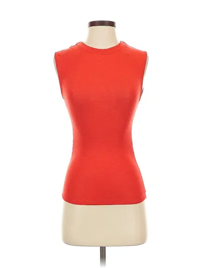 Pre-owned Zara Sleeveless Top Orange Boatneck Tops