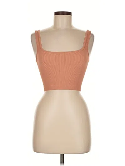 Pre-owned Zara Sleeveless Top Orange Sweetheart Neckline Tops