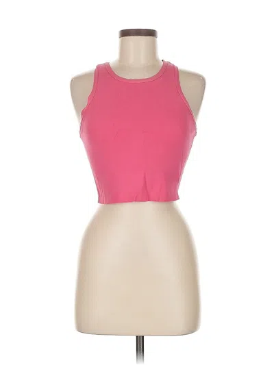 Pre-owned Zara Sleeveless Top Pink Halter Neckline Tops