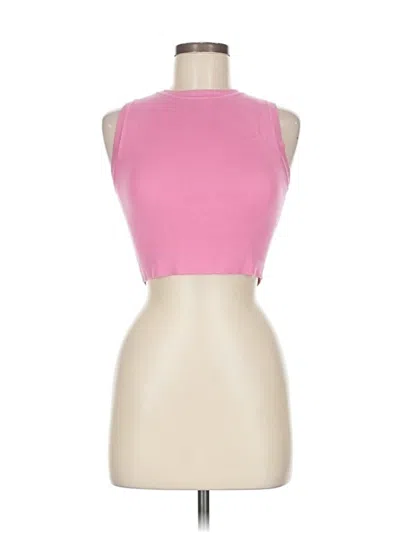 Pre-owned Zara Sleeveless Top Pink Halter Neckline Tops