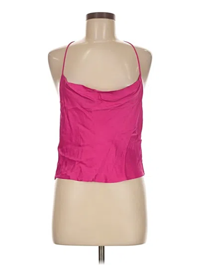 Zara Sleeveless Top Pink Halter Neckline Tops