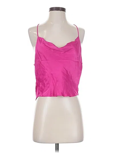 Zara Sleeveless Top Pink Halter Neckline Tops