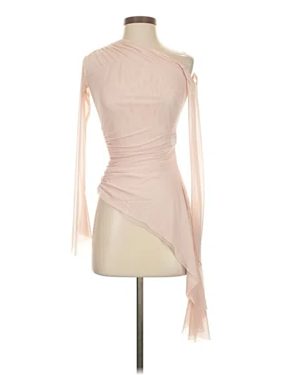 Pre-owned Zara Sleeveless Top Pink One Shoulder Neckline Tops