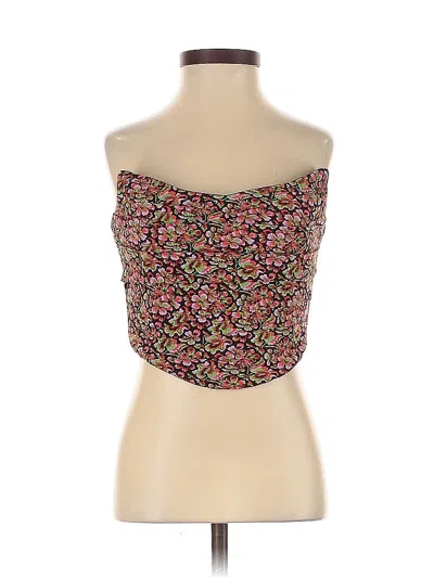 Pre-owned Zara Sleeveless Top Pink Strapless Neckline Tops