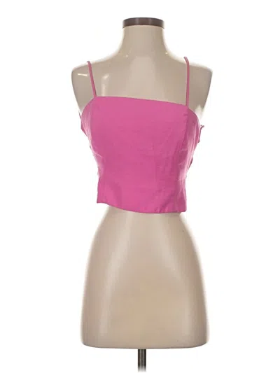 Pre-owned Zara Sleeveless Top Pink Strapless Neckline Tops