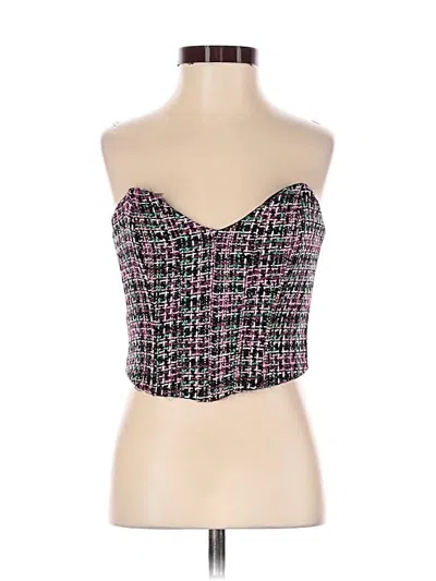 Pre-owned Zara Sleeveless Top Pink Strapless Neckline Tops