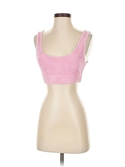 Pre-owned Zara Sleeveless Top Pink Sweetheart Neckline Tops